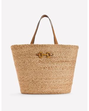 Boden Woven Snaffle Tote - Natural
