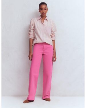 Boden High Rise Column Leg Jeans - Pink