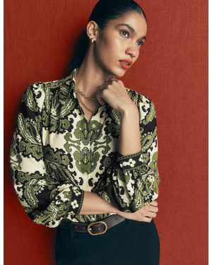 Boden Long Sleeve Printed Shirt - Green