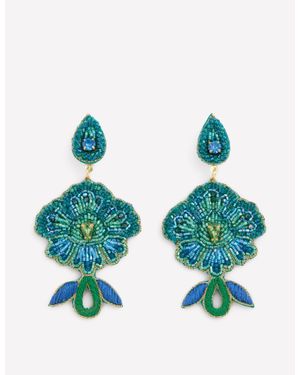 Boden Flower Occassion Earring - Blue