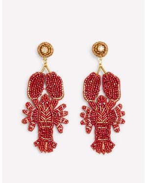 Boden Novelty Beaded Earrings - Red