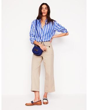 Boden Patch Pocket Crop Chino - Blue