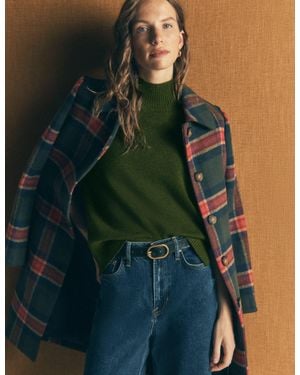 Boden Fay High Neck Cashmere Jumper - Green