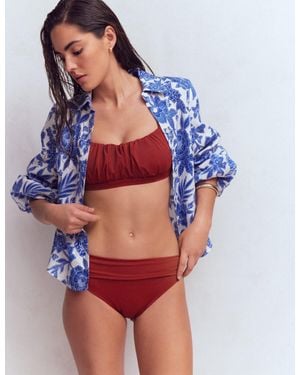 Boden Classic Fold Bikini Bottoms - Blue