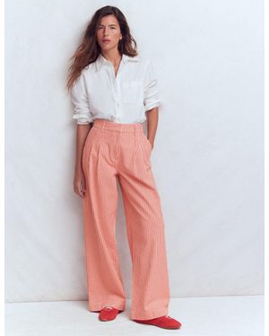 Boden Kensington Wide Leg Trousers - Red