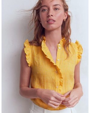 Boden Isabel Sleeveless Linen Top - Orange