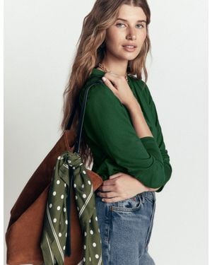 Boden Supersoft Puff Sleeve Shirt - Green