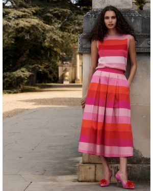 Boden Verity Cotton Midi Skirt - Multicolor