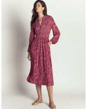 Boden Smocked Jersey Dress - Red