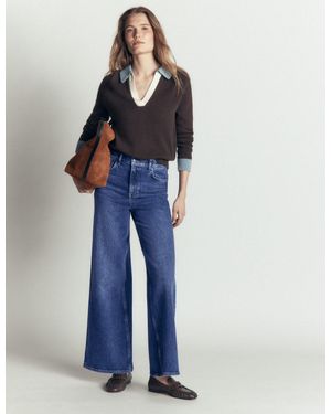 Boden High Rise Wide Leg Jeans - Blue