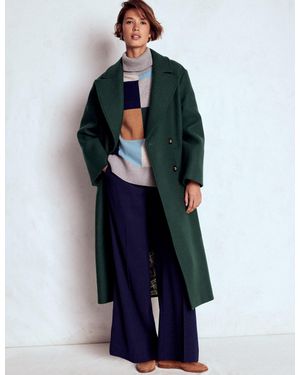 Boden Cocoon Wool Coat - Blue