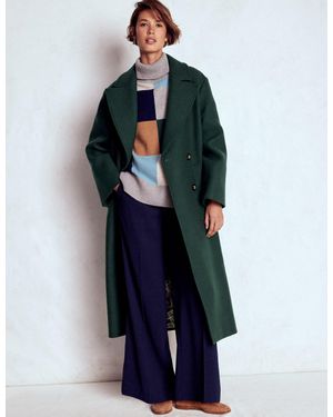 Boden Cocoon Wool Coat - Blue