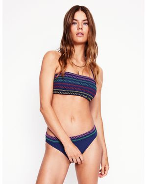 Boden Milos Smocked Bikini Bottoms - Blue