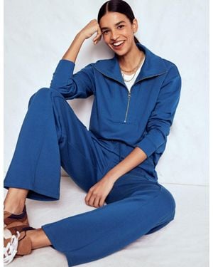 Boden Wide Leg Sweatpants - Blue