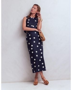 Boden Longline Column Skirt - Blue