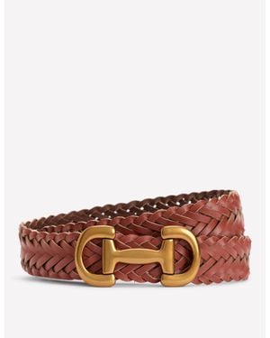 Boden Woven Snaffle Belt - Brown