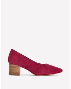 Boden Closed Back Block Heel - Red