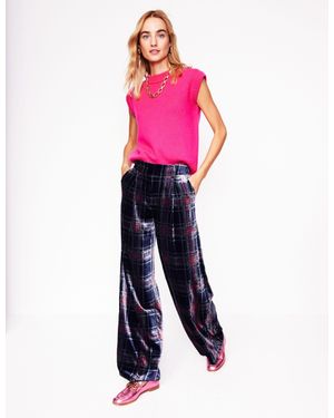 Boden Chiswick Velvet Trousers - Blue