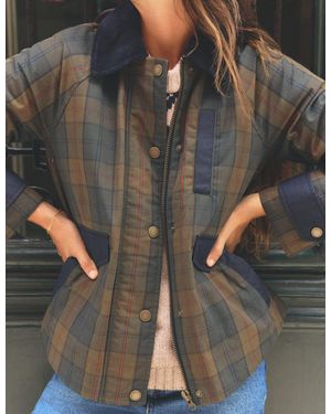 Boden Raglan Wax Jacket - Blue