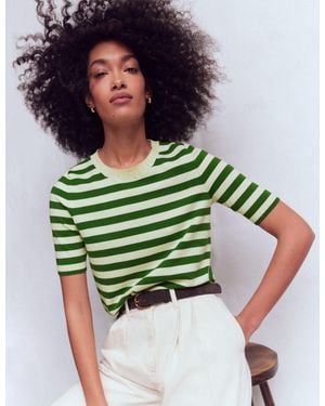 Boden Emilia Cotton Crew T-Shirt - Green