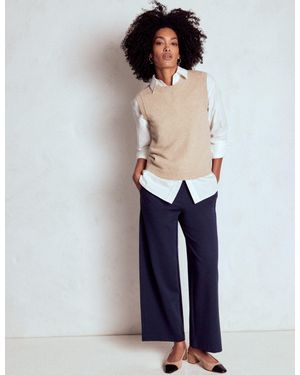 Boden Belgravia Ponte Crop Trousers - Blue