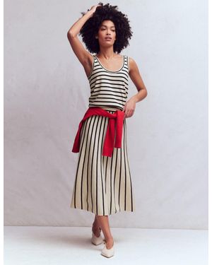 Boden Liz Knitted Midi Skirt - Brown