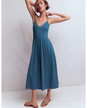 Boden Cross Back Jersey Dress - Blue