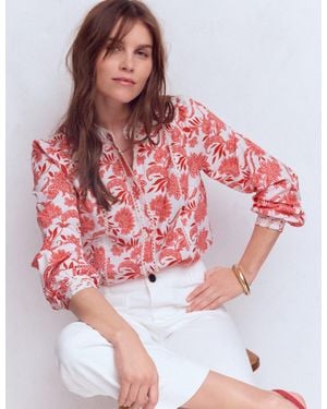 Boden Rhea Trim Insert Cotton Top - Red