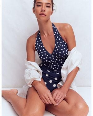 Boden Tilos Tie Side Swimsuit - Blue