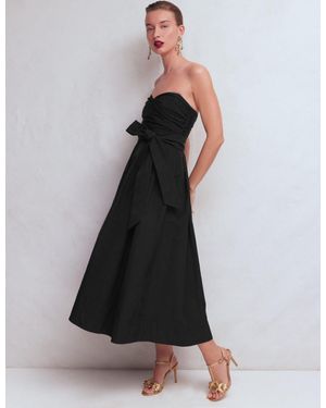 Boden Strapless Taffeta Dress - Blue