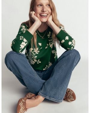 Boden Rosa Printed Sweatshirt - Green