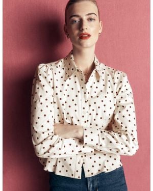 Boden Julia Darted Cotton Shirt - Pink