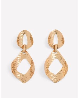 Boden Hammered Double Earrings - Metallic