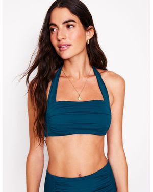 Boden Kythira Ruched Bikini Top - Blue
