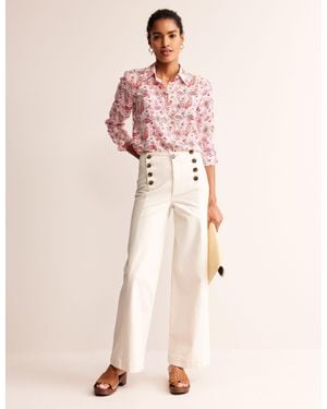 Boden Sailor Wide Leg Pantsecru - Natural