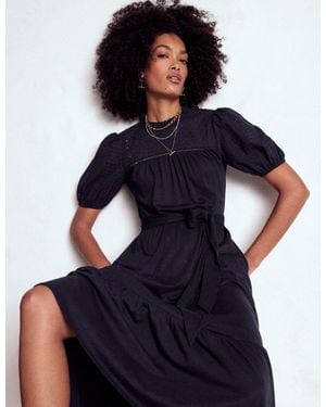 Boden Lorelei Broderie Jersey Dress - Blue