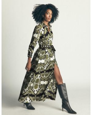 Boden Maeve Cotton Midi Shirt Dress - Green