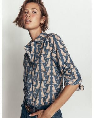 Boden The New Sienna Cotton Shirt - Blue