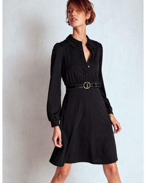 Boden Orla Short Jersey Shirt Dress - Black