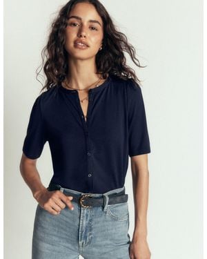 Boden Supersoft Short Puff Shirt - Blue