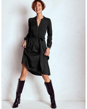 Boden Naomi Long Sleeve Jersey Dress - Black