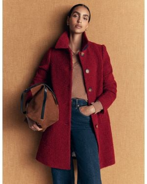 Boden Aylesford Wool Coat - Red