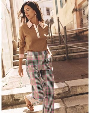 Boden Canonbury Tailored Trousers-,Rose And Check - Blue