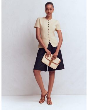 Boden Short Sleeve Knitted Jacket - White