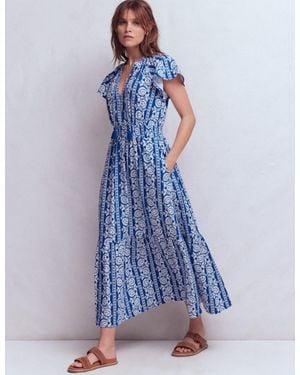 Boden Tala Tiered Jersey Maxi Dress - Blue
