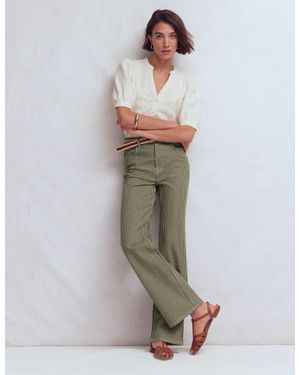 Boden High Rise Column Leg Jeans - Green