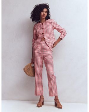 Boden Hampstead Linen Blazer - Red