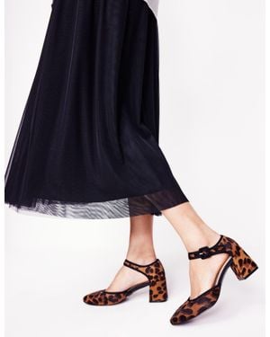 Boden Two Part Block Heel Pumps - Brown