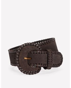 Boden Covered Whipstitch Belt - Brown