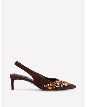 Boden Hope Pointed Slingback Heels - Brown
